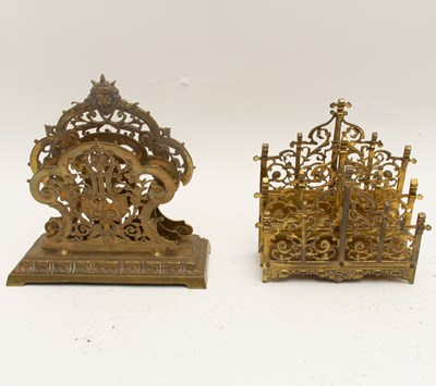 Lot 337 - Two Brass Letter Racks