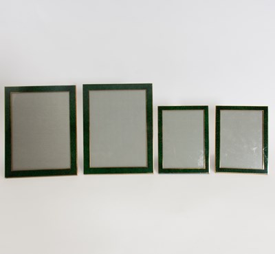 Lot 338 - Group of Four Puiforcat Gilt Metal and Enamel Photo Frames