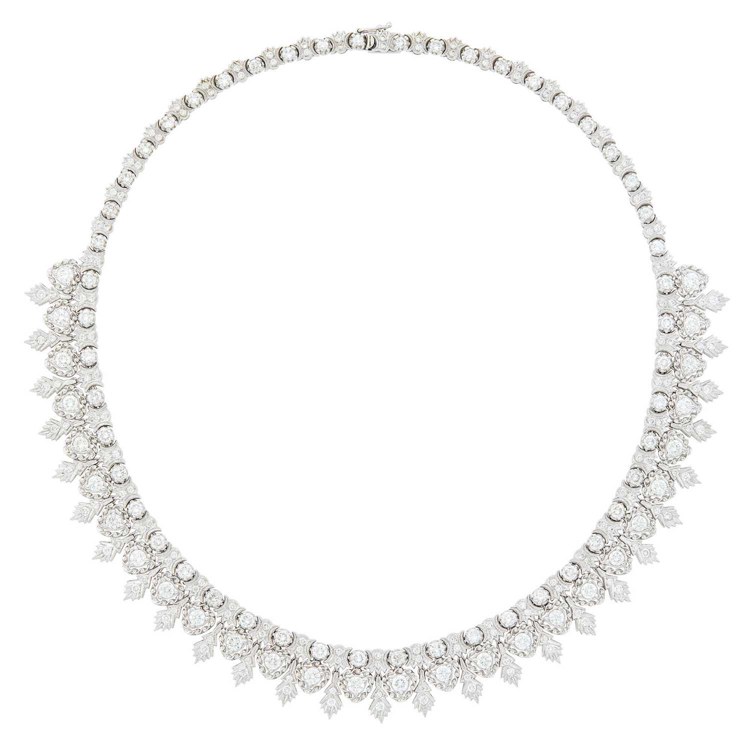 Lot 86 - White Gold and Diamond Necklace