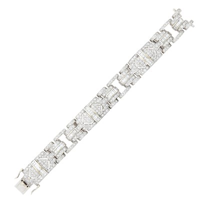 Lot 71 - White Gold and Diamond Bracelet