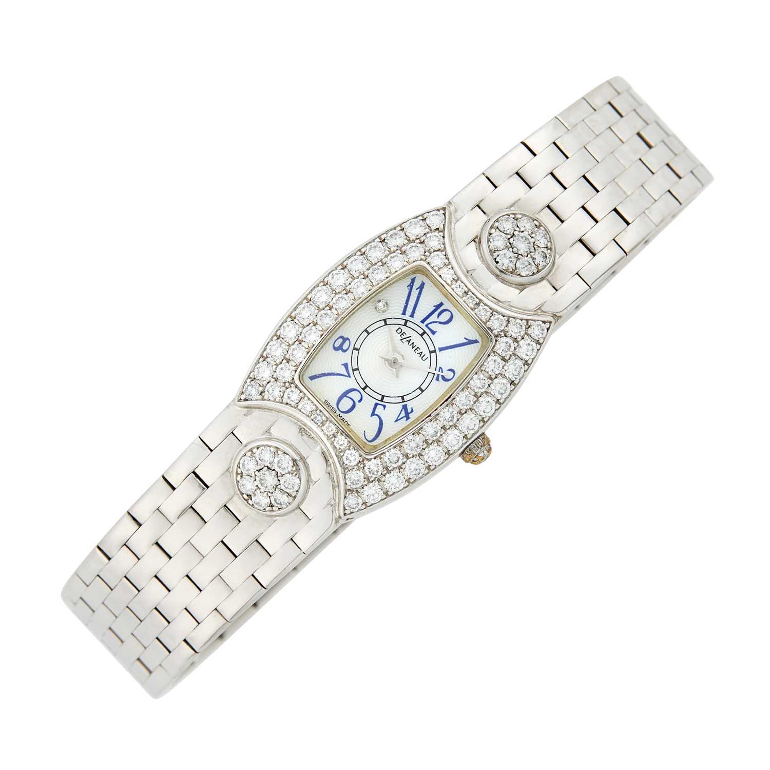Lot 69 - DeLaneau White Gold and Diamond 'First Lady' Wristwatch