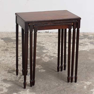 Lot 358 - Set of Three Mahogany Nesting Tables
