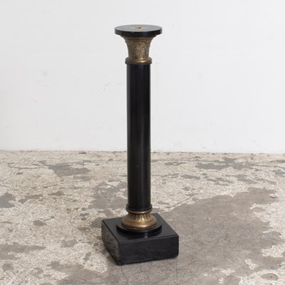 Lot 363 - Ebonized and Gilt Metal Pillar