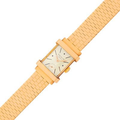 Lot 240 - Patek Philippe Rose Gold 'Top Hat' Wristwatch, Ref. 1450