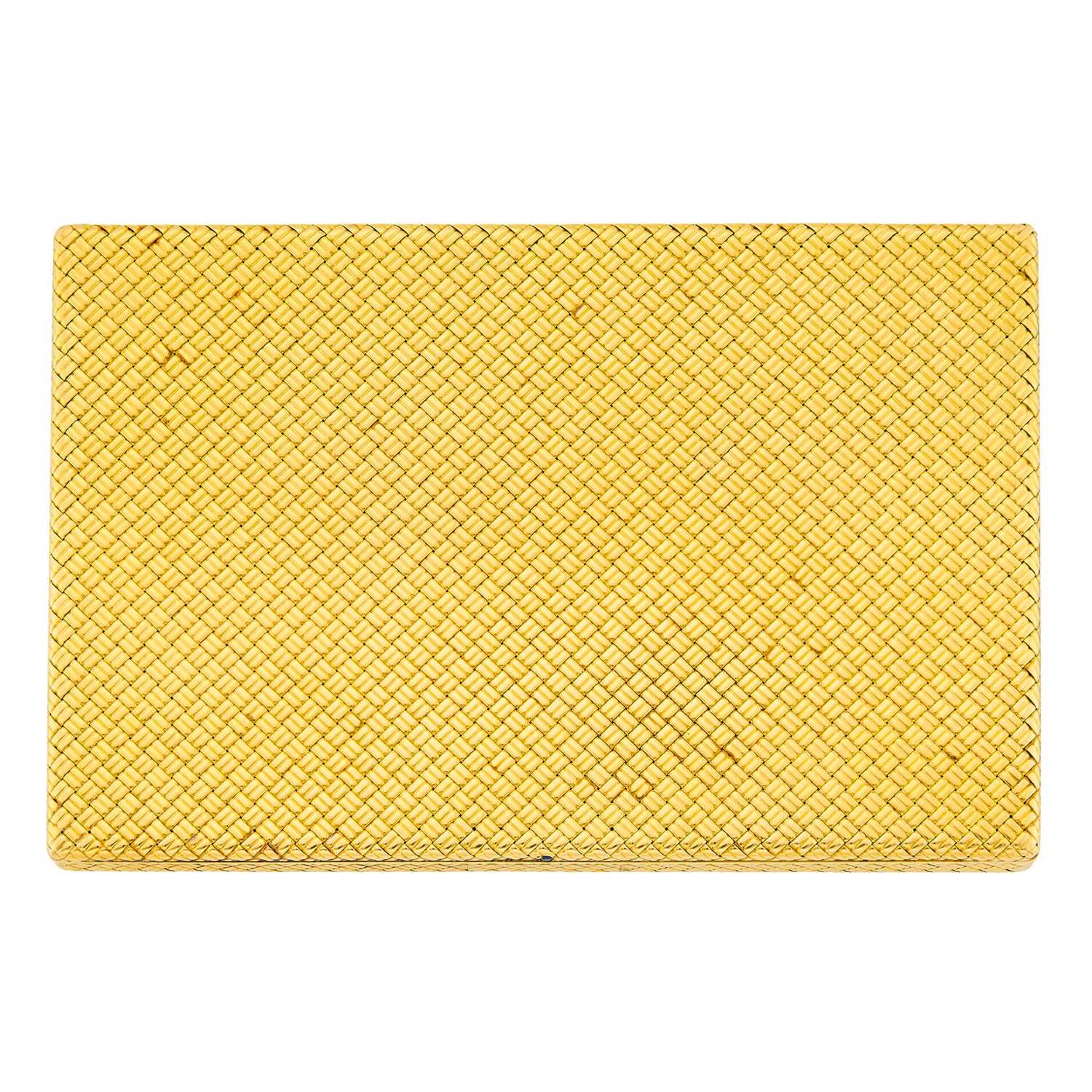 Lot 89 - Van Cleef & Arpels Woven Gold Mesh Cigarette Case