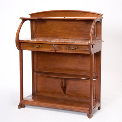 Lot 77 - Continental Art Nouveau Carved Mahogany Server