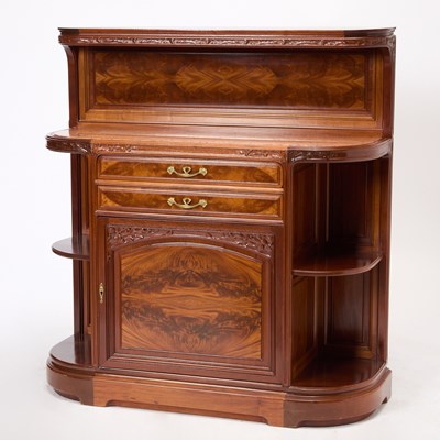 Lot 78 - Louis Majorelle Art Nouveau Carved Mahogany 'Algues' (Seaweed) Pattern Buffet