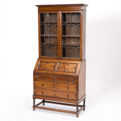 Lot 176 - Jacobean Style Oak Secretary