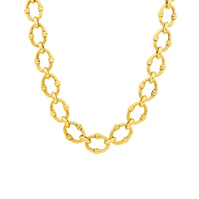 Lot 5 - Long Gold Oval Link Necklace