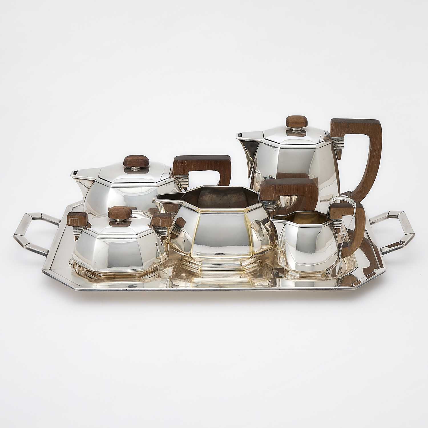Lot 205 - Jean E. Puiforcat Silver Tea and Coffee Service