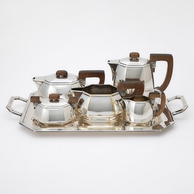Lot 205 - Jean E. Puiforcat Silver Tea and Coffee Service