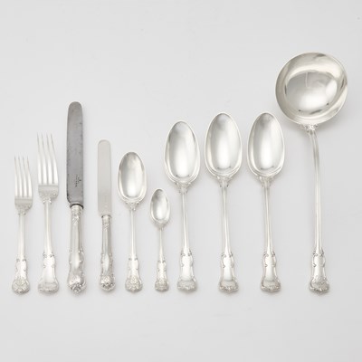 Lot 182 - Cased Victorian Sterling Silver Flatware Service