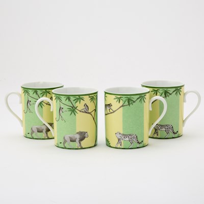 Lot 151 - Hermès Porcelain 'Africa Green' Pattern Partial Dinner Service