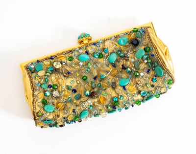 Lot 279 - Blue Larisa Barrera Beaded Clutch