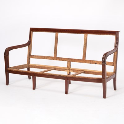 Lot 286 - French Empire Mahogany Settee Frame