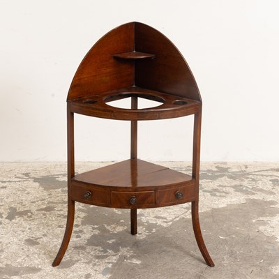 Lot 299 - George III Mahogany Corner Washstand