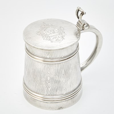 Lot 279 - Russian Silver Trompe l'Oeil Covered Tankard