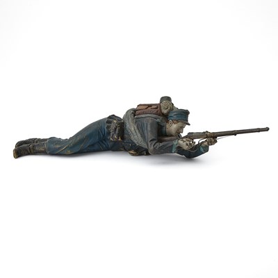 Lot 279 - Viennese Cold Painted Bronze Figure of a Soldier