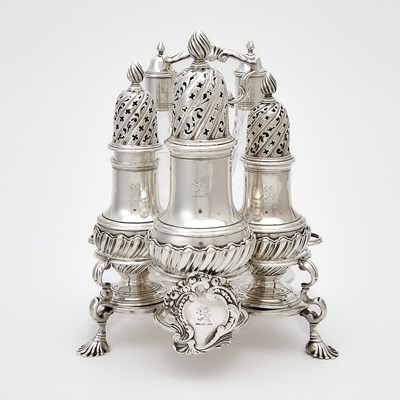 Lot 92 - George II Sterling Silver Cruet Frame