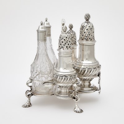 Lot 92 - George II Sterling Silver Cruet Frame