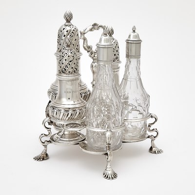 Lot 92 - George II Sterling Silver Cruet Frame