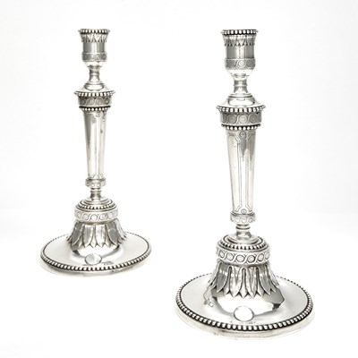 Lot 256 - Pair of American Sterling Silver Candlesticks