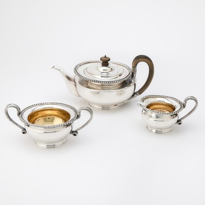 Lot 155 - George V Regency Style Sterling Silver Tea Service