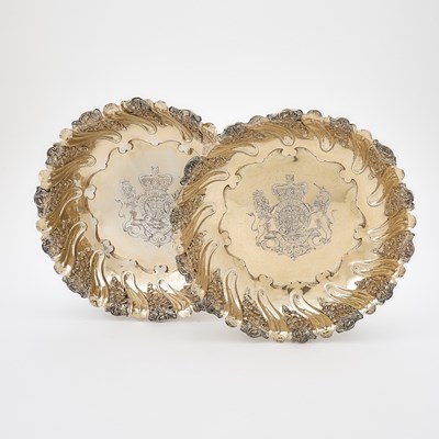 Lot 104 - Pair of Sterling Silver Gilt Fluted Bowls