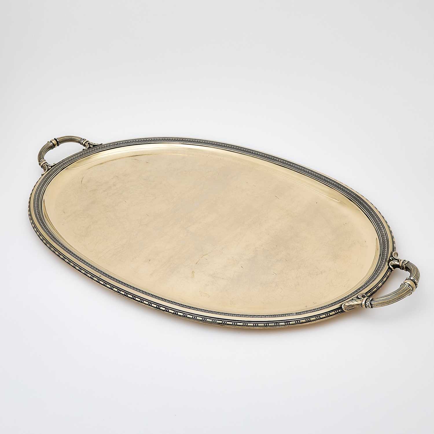 Lot 197 - French Silver Gilt Two Handled Tray