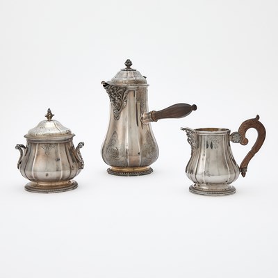 Lot 194 - French Silver Chocolate Service