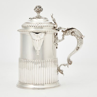 Lot 100 - George III Sterling Silver Covered Pitcher