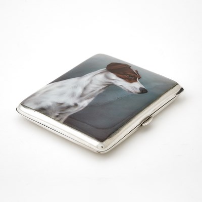Lot 139 - Continental Silver and Enamel Novelty Cigarette Case with Terrier