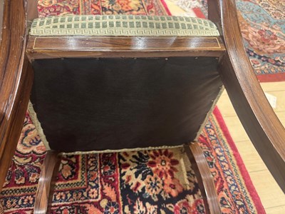 Lot 117 - Set of Twelve Regency Style Gilt-Decorated and Grain Painted Dining Chairs