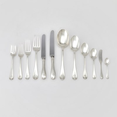 Lot 127 - Tiffany & Co. Sterling Silver "Flemish" Pattern Flatware Service