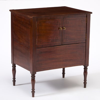 Lot 131 - Regency Inlaid Mahogany Bedside Commode