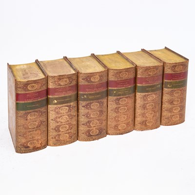 Lot 167 - Set of Six Leather Bound Book-Form Boxes