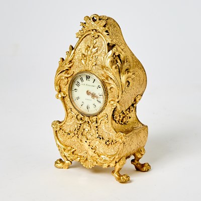 Lot 394 - Louis XV Style Gilt Bronze Desk Clock
