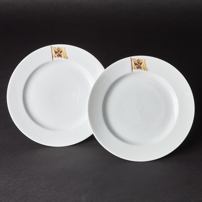 Lot 103 - Pair of Russian Porcelain Plates from the Imperial Yacht Standart Service
