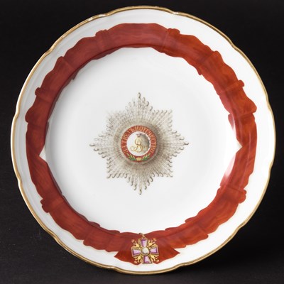 Lot 94 - Russian Porcelain Plate from the Service of the Order of St. Alexander Nevsky