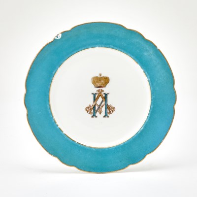 Lot 97 - Porcelain Plate with a Russian Imperial Cypher
