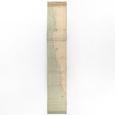 Lot 267 - An impressively long manuscript map showing the development of the West Side of Manhattan