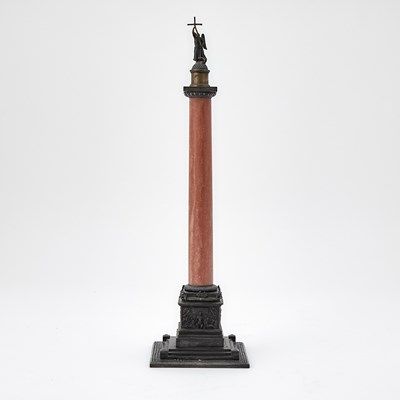 Lot 91 - Russian Metal and Hardstone Model of the Alexander Column