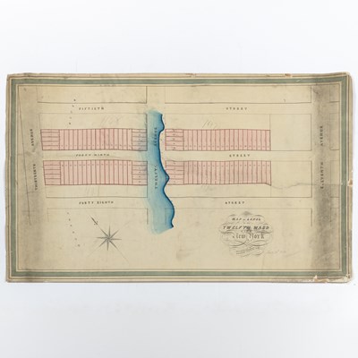 Lot 266 - A manuscript map of Manhattan's West Side
