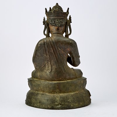 Lot 61 - A Large and Rare Dated Chinese Bronze Figure of Vairocana