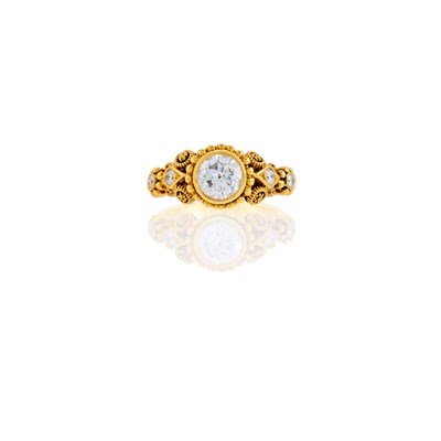 Lot 1130 - Gold, Platinum and Diamond Ring