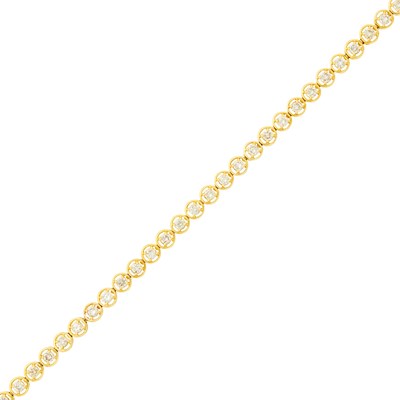 Lot 1025 - Gold and Diamond Bracelet