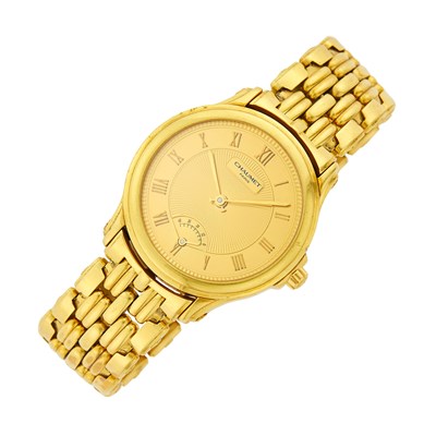 Lot 102 - Chaumet Paris Gentleman's Gold 'Entanche' Wristwatch