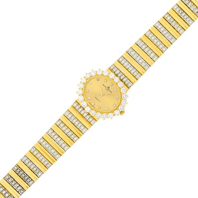 Lot 37 - Baume & Mercier Gold and Diamond Wristwatch