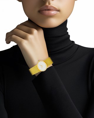 Lot 39 - Baume & Mercier Two-Color Gold and Diamond Wristwatch