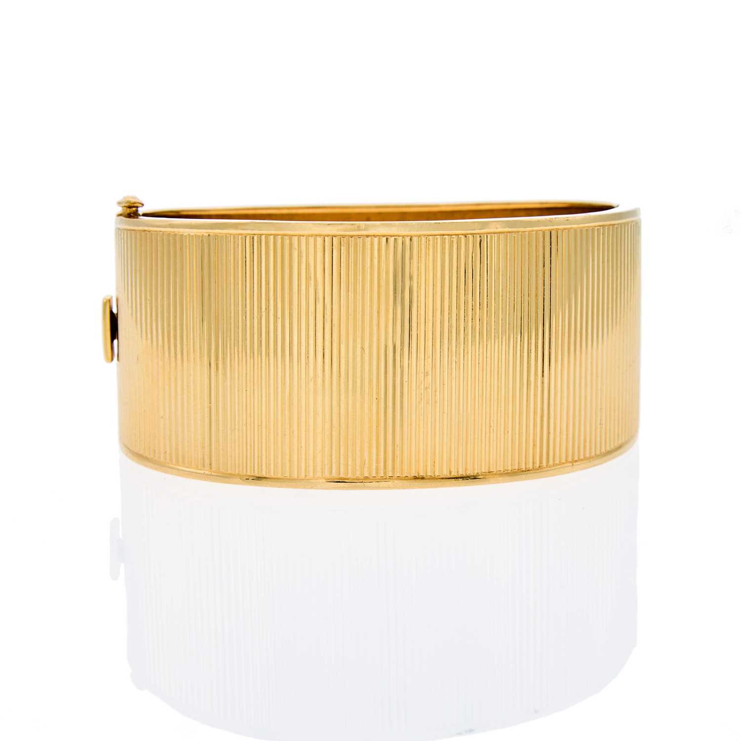 Lot 1011 - Gold Cuff Bangle Bracelet